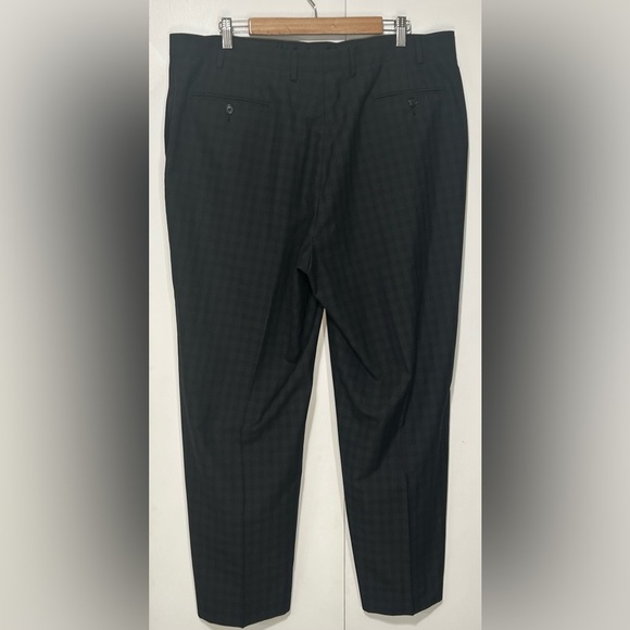 Sean John Fine Custom Tailored Black Checked Uncuffed Trousers Men’s 40Wx29L - Picture 4 of 13